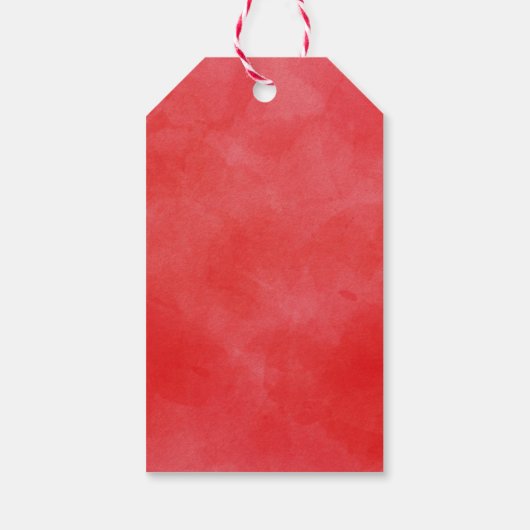 水彩ポインセチアクリスマスリースモノグラム ギフトタグ (裏面)