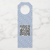 水彩ポインセチアレッドグリーンハッピーホリデー ボトルネックタグ (裏面)