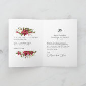 水彩ポインセチア企業のクリスマスグリーティング カード (内部)