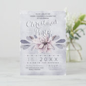 水彩ポインセチア年間クリスマスパーティー 招待状 (スタンド正面)