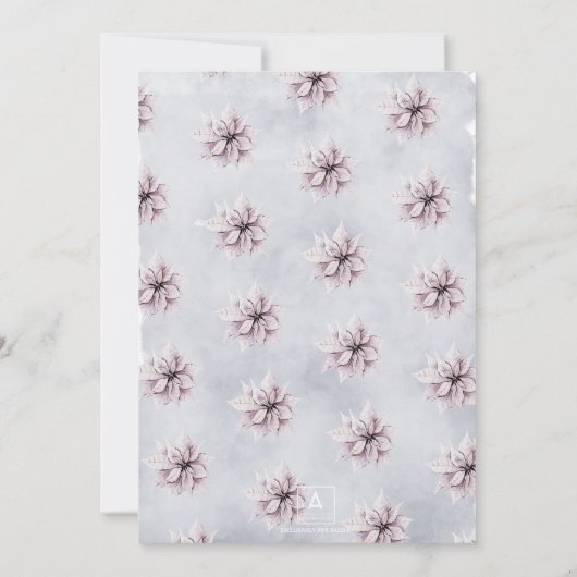 水彩ポインセチア年間クリスマスパーティー 招待状 (裏面)