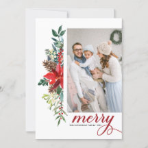 水彩ポインセチア植物性クリスマスフォト