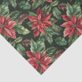 水彩ポインセチア花クリスマス 薄葉紙 (詳細)