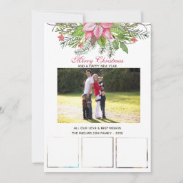 水彩ポインセチア4数々のコラージュ – 写真 カード