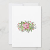 水彩ポインセチア4数々のコラージュ – 写真 カード (裏面)