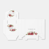 水彩ポインセチア・クリスマス フェイバーボックス (折り畳みなし)