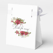 水彩ポインセチア・クリスマス フェイバーボックス (裏面サイド)