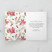 水彩ポインセチア |フローラ休日の写真 シーズンカード (内部)