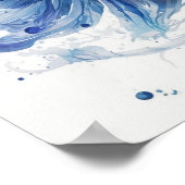 水彩ポスターで魚と戦う ポスター (角)