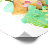 水彩ポスター夫妻キツネ ポスター (角)