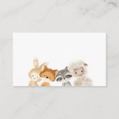 水彩ポストカード　森の赤ちゃん動物おむつラッフル エンクロージャーカード (裏面)