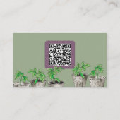 水彩ポッテッドグリーン子供部屋 名刺 (裏面)