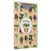 水彩ポッテッドプラントテラコッタポット名 クリップボード (右)