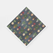 水彩ポッテッドプラントテラコッタポット 素朴 スタンダードランチョンナプキン (角)