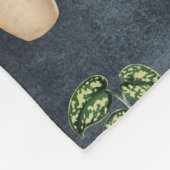 水彩ポッテッドプラントテラコッタポット 素朴 フリースブランケット (角)