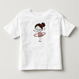 水彩ポップなステックガール 大笑い 美しい トドラーTシャツ