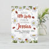 水彩ポップな誕生日の女の子とコバチ 招待状 (スタンド正面)