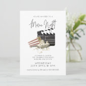 水彩ポップコーンムービーナイト 招待状 (スタンド正面)