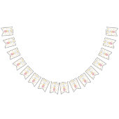 水彩ポップコーン子供の誕生日パーティー バンティングフラッグ (全)