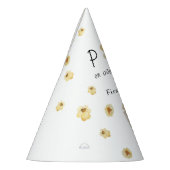 水彩ポップコーン子供の誕生日パーティー パーティーハット (左)