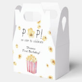 水彩ポップコーン子供の誕生日パーティー フェイバーボックス (オープン)