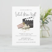 水彩ポップコーン バーチャル映画鑑賞会 招待状 (スタンド正面)