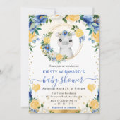 水彩ポップジャングルヒポベビーシャワー 招待状 (正面)