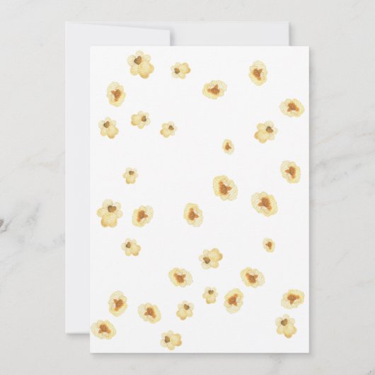 水彩ポップ・アートの上子供の誕生日パーティー 招待状 (裏面)