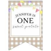 水彩ポテト1歳の誕生日 バンティングフラッグ (第1の旗)
