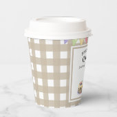 水彩ポテト1歳の誕生日 紙コップ (正面)