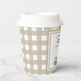 水彩ポテト1歳の誕生日 紙コップ