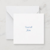 水彩ポピーと葉パターン ノートカード (裏面)