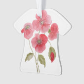 水彩ポピーの花 オーナメント (正面)