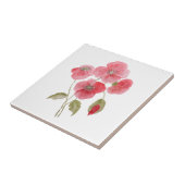 水彩ポピーの花 タイル (側面)