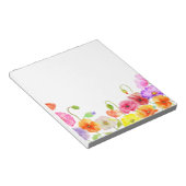 水彩ポピーカラフルズの花 ノートパッド (アングル)