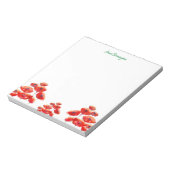水彩ポピーパーソナライズされたズメモ帳 ノートパッド (回転)