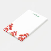 水彩ポピーパーソナライズされたズ ポストイット (アングル)