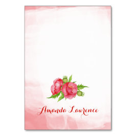 水彩ポピーパーソナライズされた座席表 テーブルナンバー