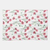 水彩ポピーフィールドキッチンハンドタオル キッチンタオル (横)