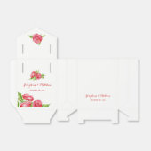 水彩ポピーレッドフローラ結婚式の引き出物箱 フェイバーボックス (折り畳みなし)