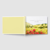 水彩ポピー春の結婚式 ゲストブック (全面)