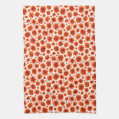 水彩ポピー模様 キッチンタオル (縦)