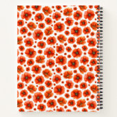 水彩ポピー模様 ノートブック (裏面)