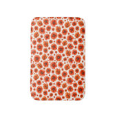 水彩ポピー模様 バスマット (正面縦)