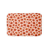 水彩ポピー模様 バスマット (正面)