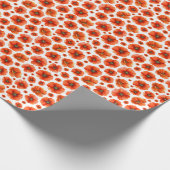 水彩ポピー模様 ラッピングペーパー (角)