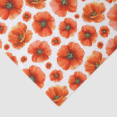 水彩ポピー模様 薄葉紙 (詳細)