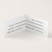 水彩ポピー花ギフト券 名刺 (内部)