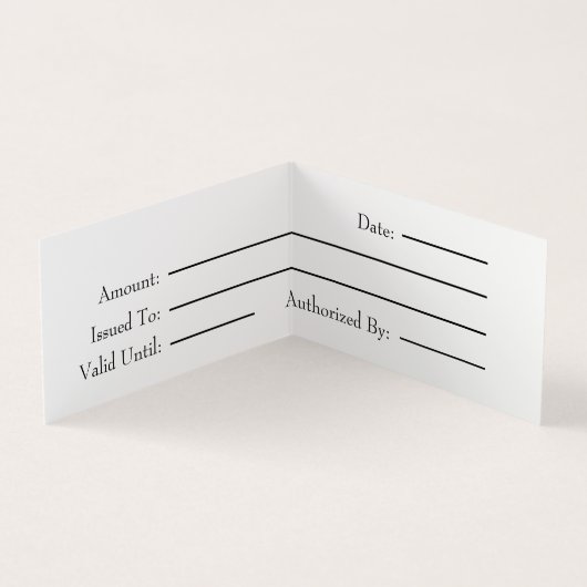 水彩ポピー花ギフト券 名刺 (内部)