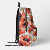 水彩ポピー花バックパック プリントバックパック (左)